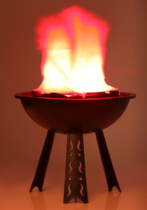 10-Inch Faux Fire Cauldron Prop Decoration - US 2165