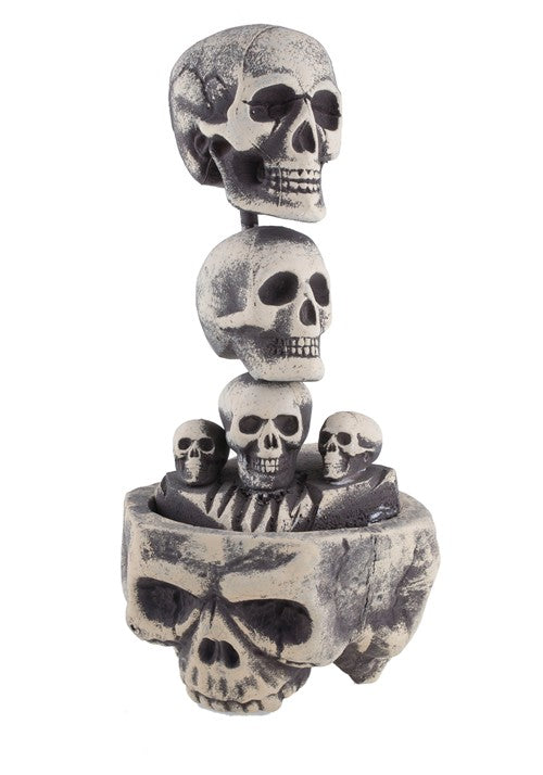 24-Inch Foam Skull Pillar Halloween Decoration - US 3329