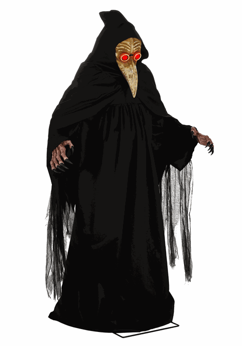 7.5FT Giant Animatronic Plague Doctor Halloween Decoration - US 3802