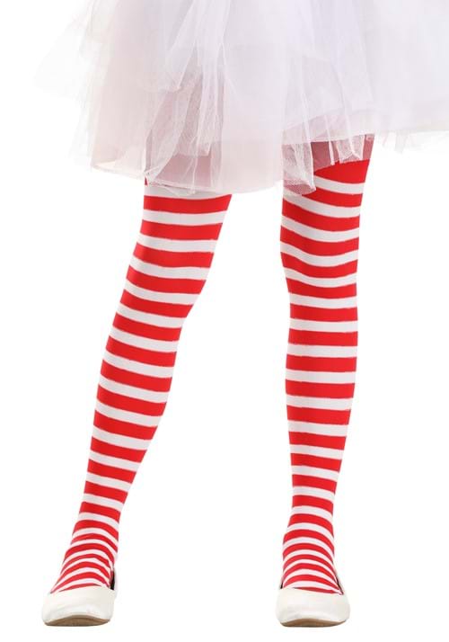 Girl's Candy Stripe Costume Tights - US 5388