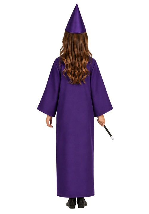 Girl's Simple Magic Sorceress Purple Costume Robe - US 0717