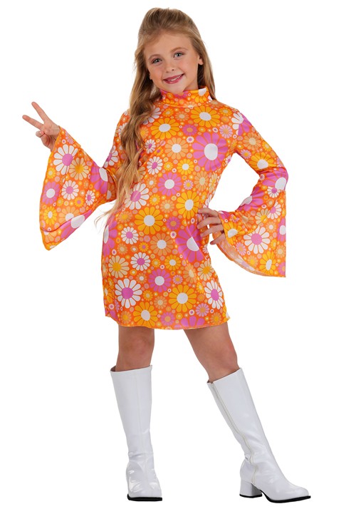 Girl's Far Out Flower Dress Costume - US 6018