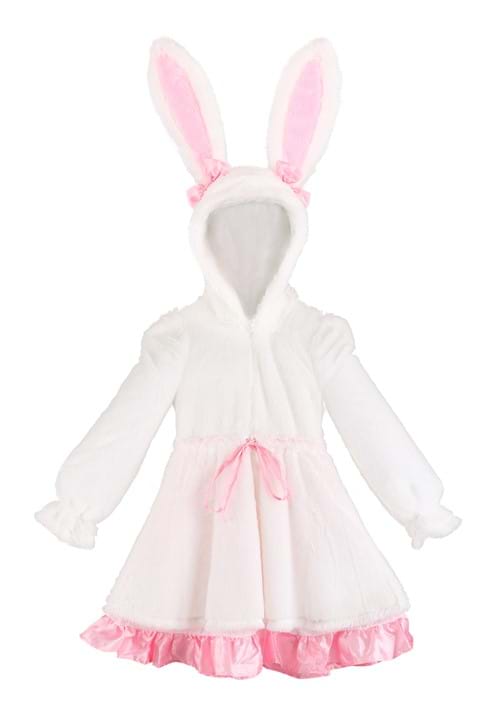Fuzzy White Rabbit Girl's Costume - US 9952