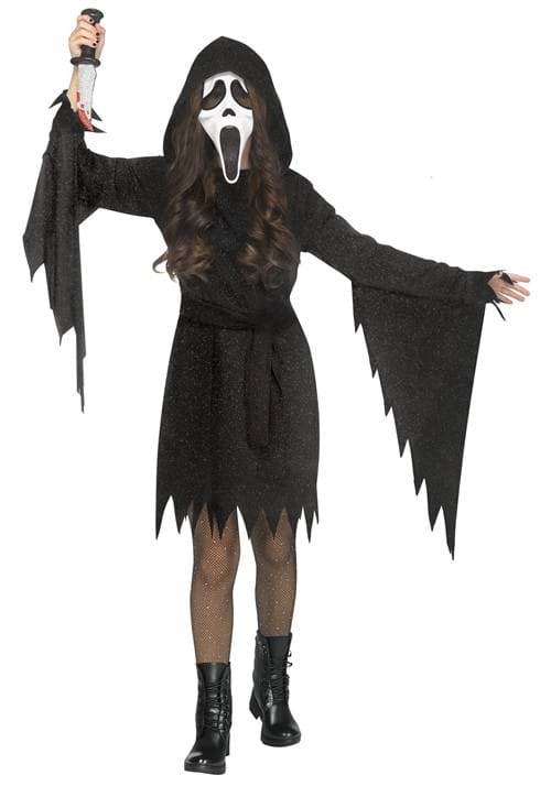 Girl's Glitter Ghost Face Costume - US 7412