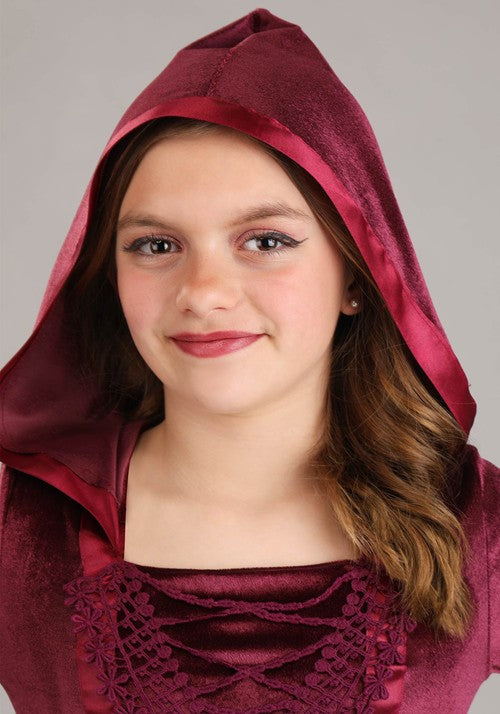 Hooded Renaissance Maiden Costume for Girls - US 1811