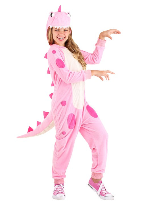 Pink Dinosaur Onesie for Girls - US 1114