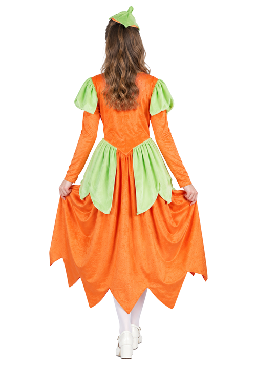 Girl's Pumpkin Patches Orange Costume Dress - US 6668