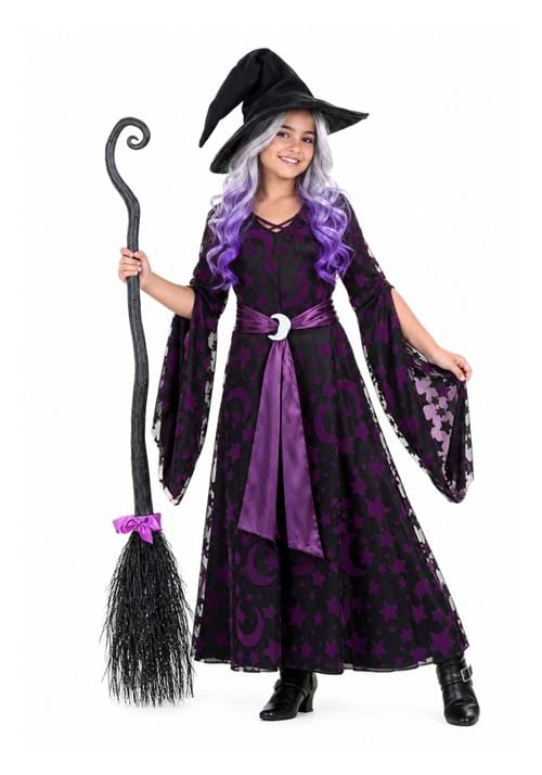 Girl's Purple Moon Witch Costume - US 5961