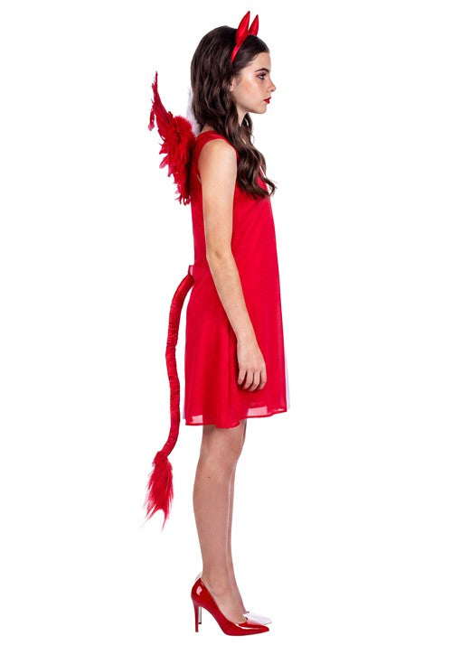 Girl's Split Serenity Devil Angel Costume Dress - US 9353