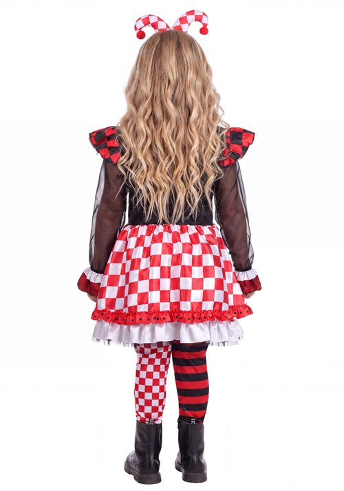 Girl's Wicked Red Jester Costume - US 3814