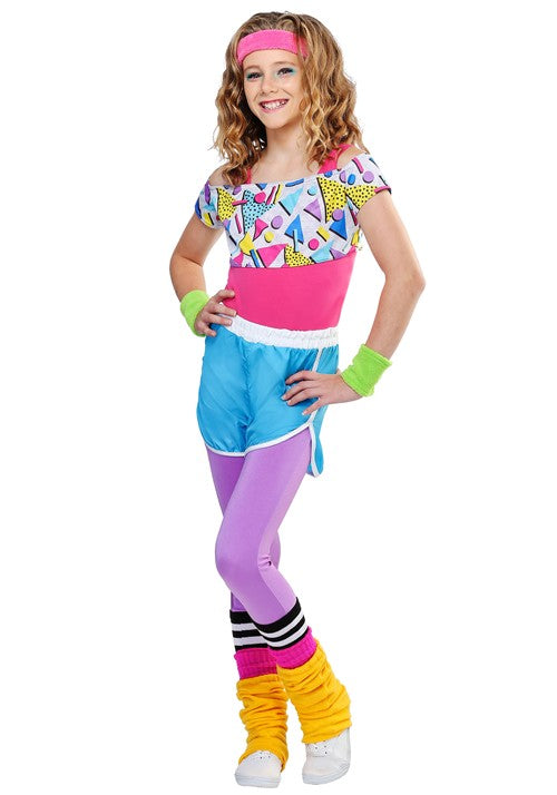 Work It Out Girl's 80s Costume - US 5152