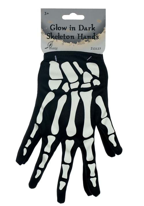 Glow in the Dark Skeleton Gloves for Children - US 5757