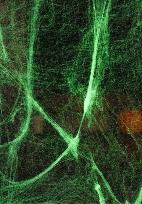 200 Square FT Glow in the Dark Spider Webs Halloween Decoration - US 1396