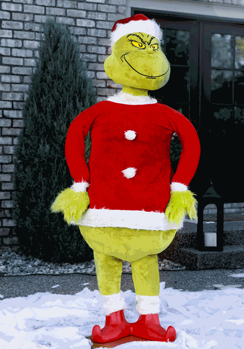 5.8FT Grinch Santa Animatronic Christmas Decoration - US 6880