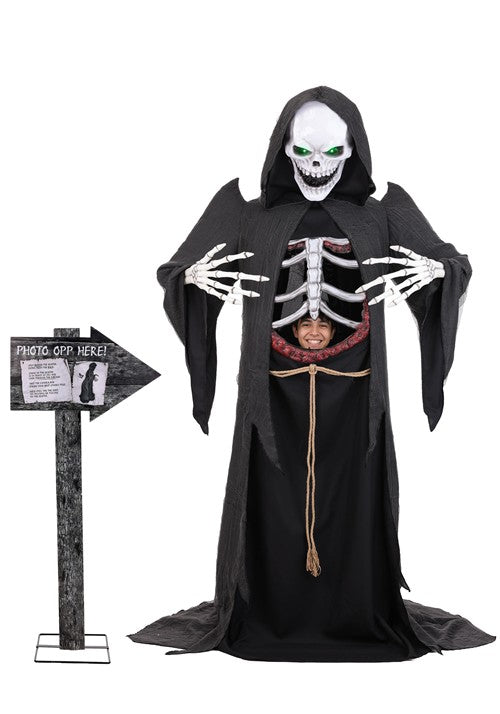 7FT Halifax the Hungry Photo Booth Reaper Animatronic Decoration - Horror Props - US 2624