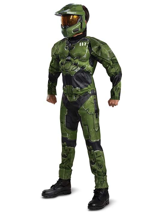 Halo Infinite Master Chief Muscle Costume for Kids - US 0787
