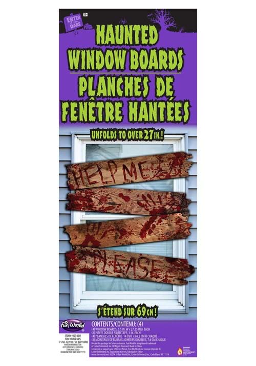 27-Inch Haunted Bloody "Help Me" Wooden Window Boards Decoration - US 1447