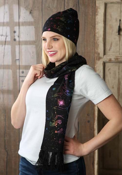 Hogwarts House Emblem Constellations Knit Scarf - US 5607