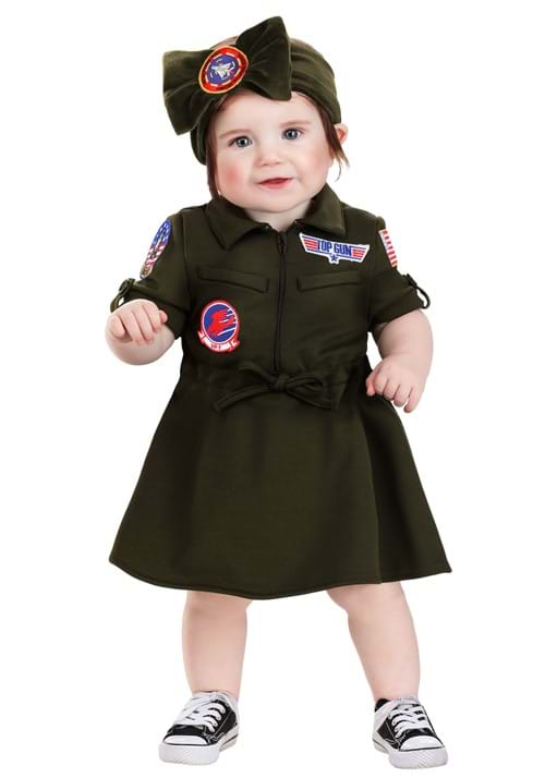 Girl's Flight Suit Top Gun Infant Costume Dress - US 7978