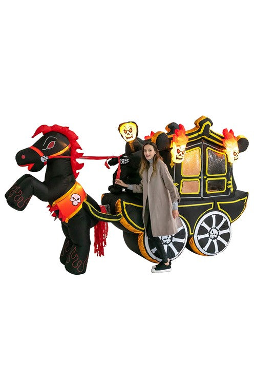 10FT Inflatable Halloween Carriage Prop Decoration - US 7302