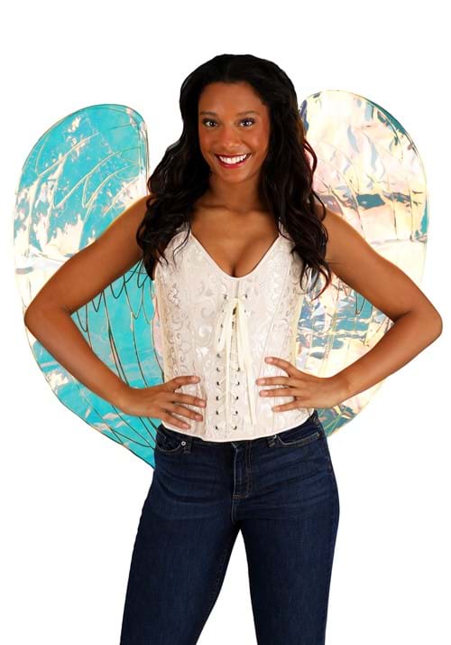 Iridescent Costume Angel Wings for Adults - US 1732