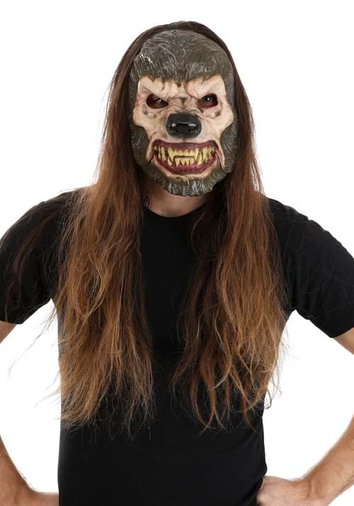 Jabbering Jaw Wolfman Mask for Adults - US 5456