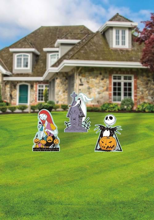 15-Inch Disney Jack, Sally and Zero Yard Decoration Kit - US 8499
