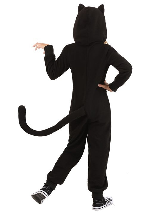 Child's Black Cat Onesie - US 7814