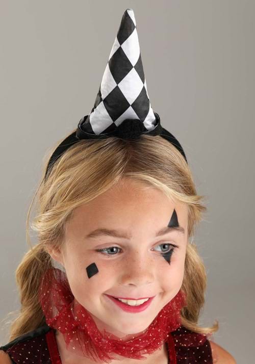 Girl's Burgundy Harlequin Costume - US 2340