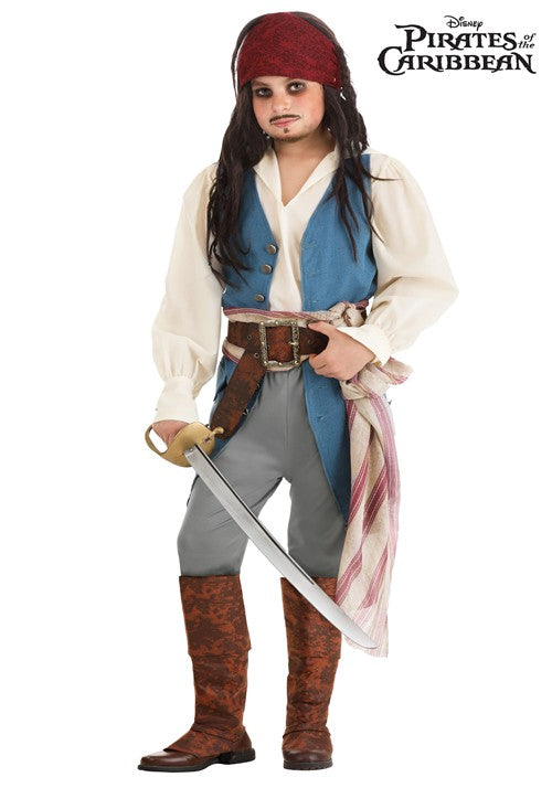 Captain Jack Sparrow Costume for Kids from Disney's Pirates of the Caribbean - US 0595
