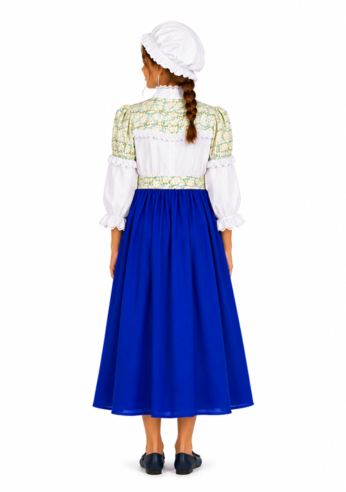 Kid's Colonial Cottage Girl Blue Costume Dress - US 4233
