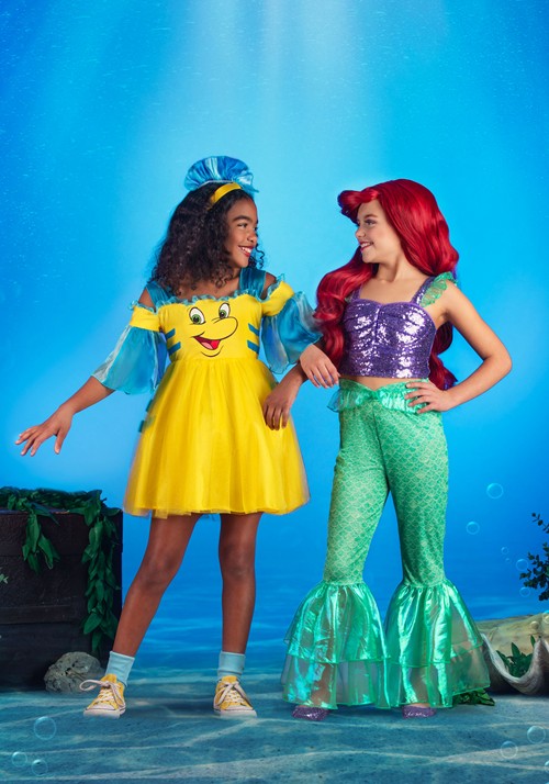 Disney Flounder Costume Dress for Girls - US 3280