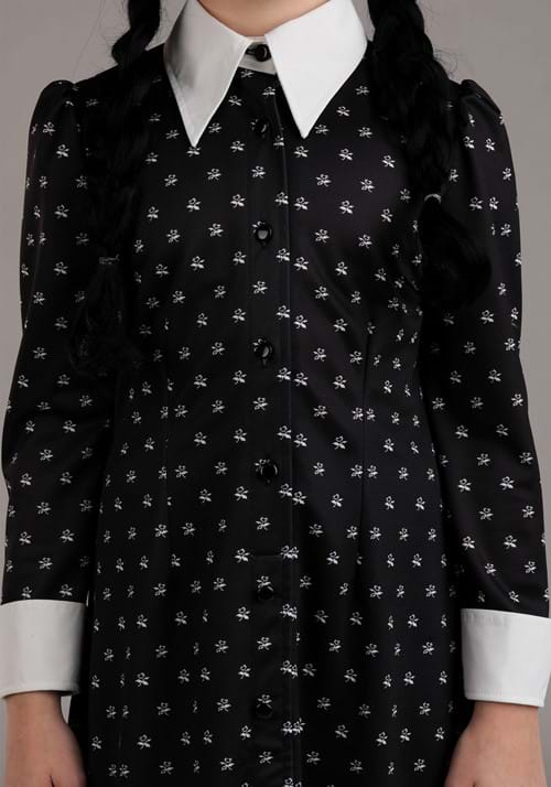 Wednesday Addams Polka Dot Girl's Costume Dress - US 9010