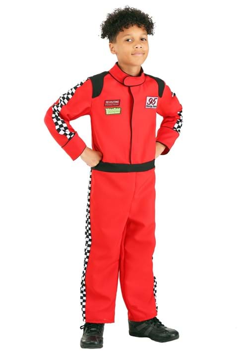 Kid's Red Racer Jumpsuit Costume - US 7588