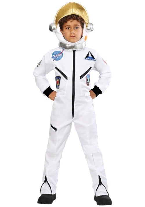White Astronaut Jumpsuit Kid's Costume - US 0258