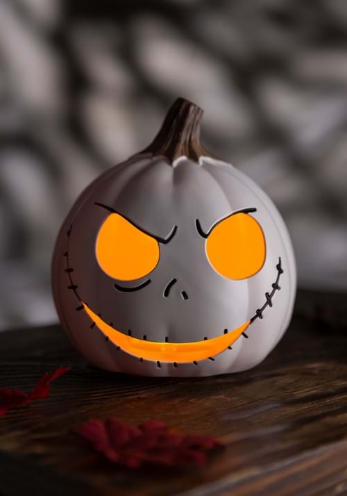 6-Inch Light Up Jack Skellington Pumpkin Decoration - US 1062