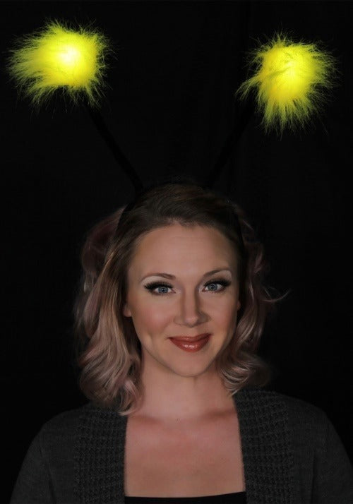 Light Up Pom Antennae LumenEars Costume Headband - US 6312