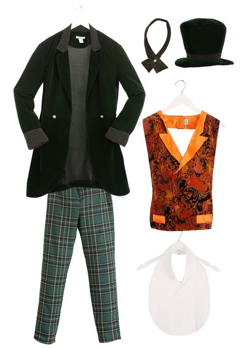 Deluxe Green Mad Hatter Costume for Men - US 1365