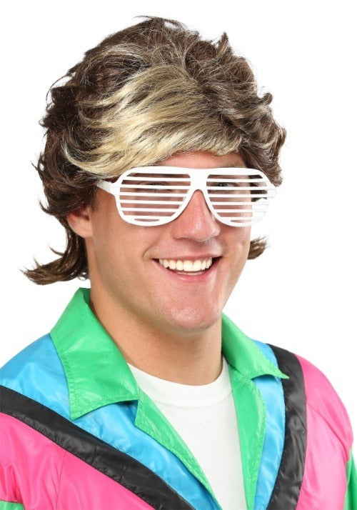 80s Highlight Costume Wig for Men - US 5581