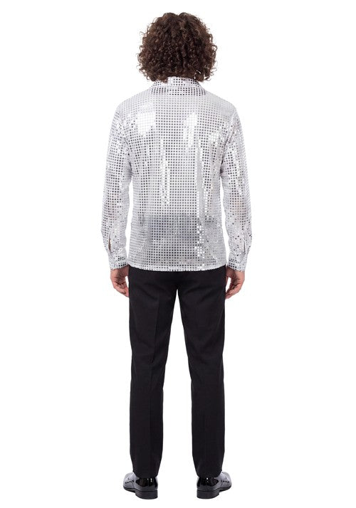 Men's Disco Inferno Silver Costume - US 7232