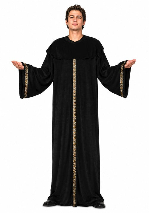 Men's Medieval Black Monk Robe Costume - US 5181
