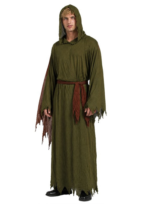 Men's Olive Hooded Spooky Robe Costume - US 7816
