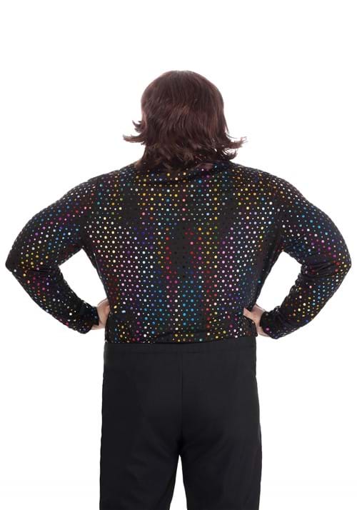 Plus Size Dazzling Disco Costume Shirt for Men - US 7286