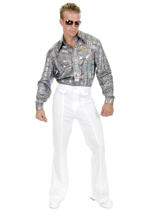 Plus Size Shimmering Disco Costume Shirt for Men - US 0382