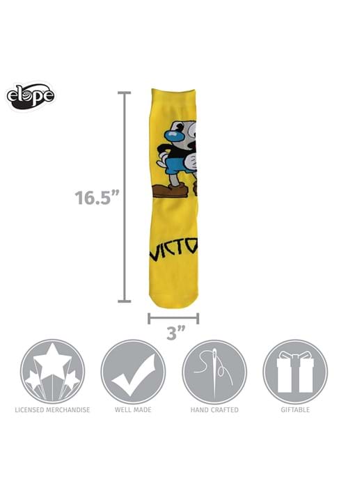 Cuphead Mugman Victory! Crew Socks - US 7242
