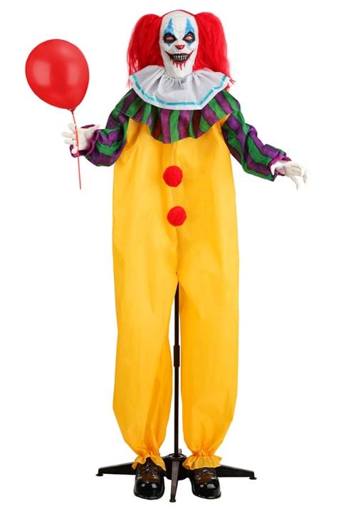 5.5FT Nickles the Nightmare Clown Animatronic Decoration - Scream Saver - US 8443
