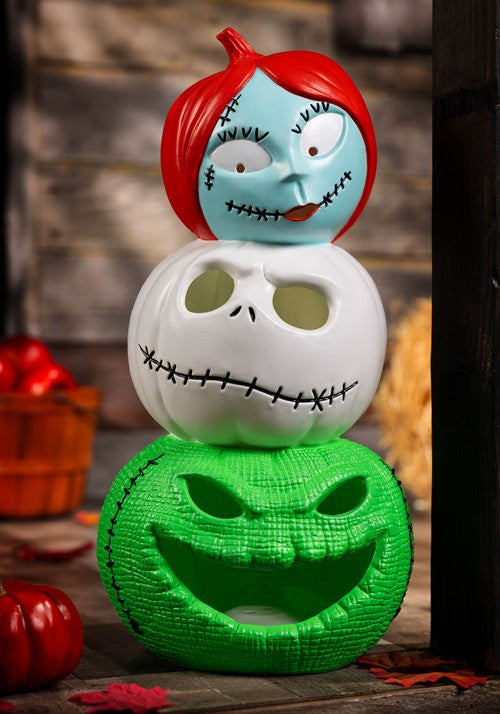 19-Inch Jack, Sally and Oogie Boogie Light Up Pumpkin Decoration - US 9267