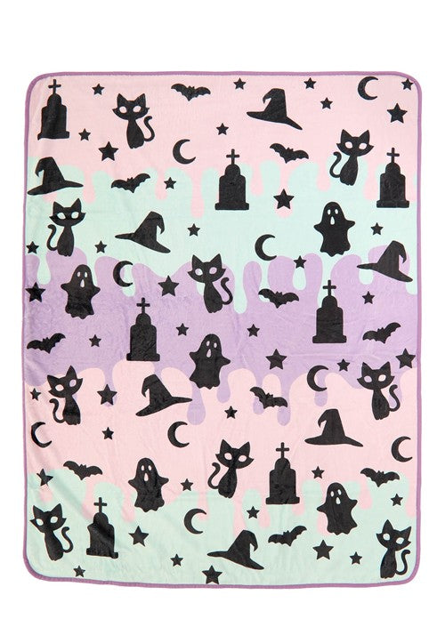 Pastel Halloween Cozy Throw Blanket - US 1998