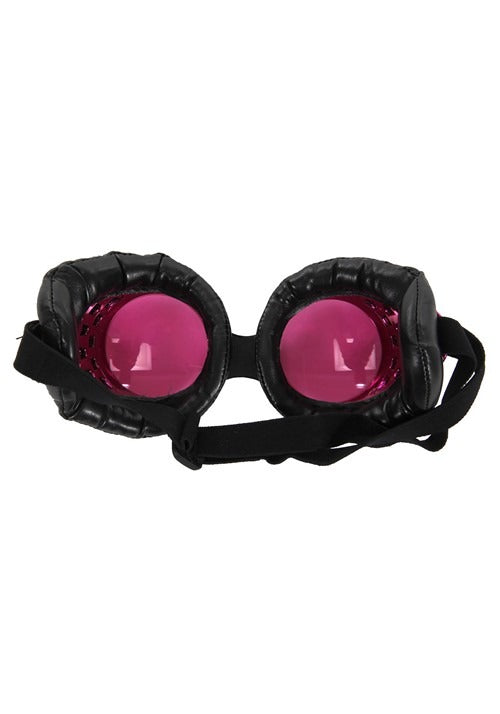 Pink & Black Radioactive Aviator Costume Goggles - US 5505