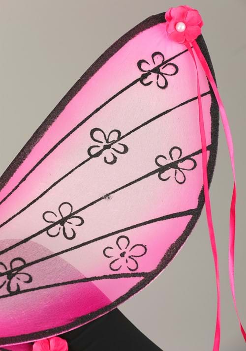 Pink Floral Costume Wings for Adults - US 6364